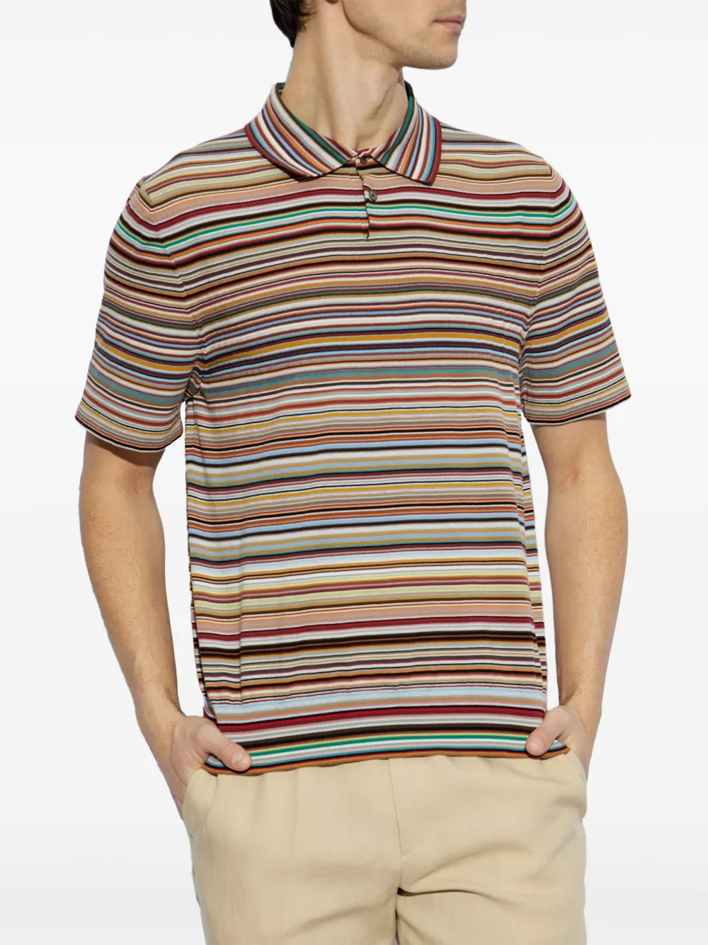 Paul Smith Gestreept poloshirt Bruin