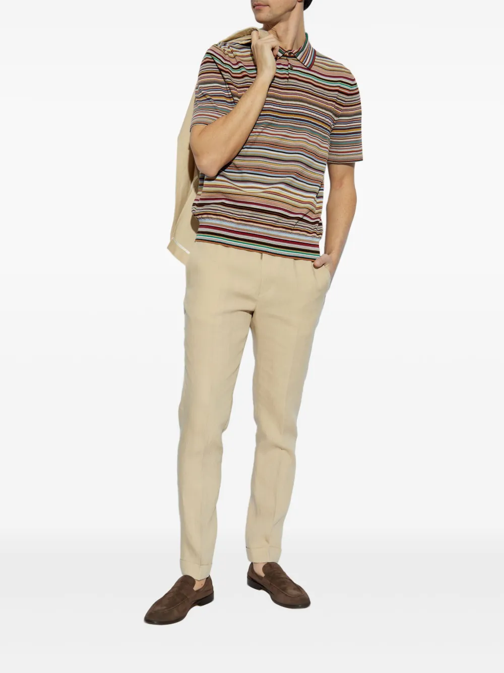 Paul Smith Gestreept poloshirt - Bruin