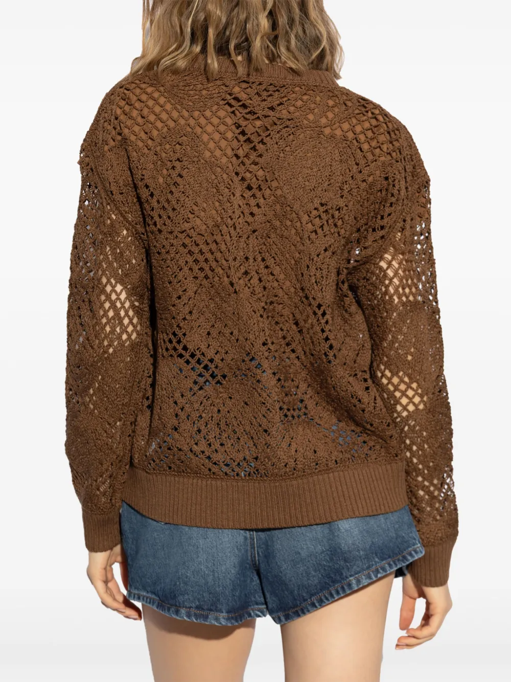 Max Mara Opengebreide trui Bruin