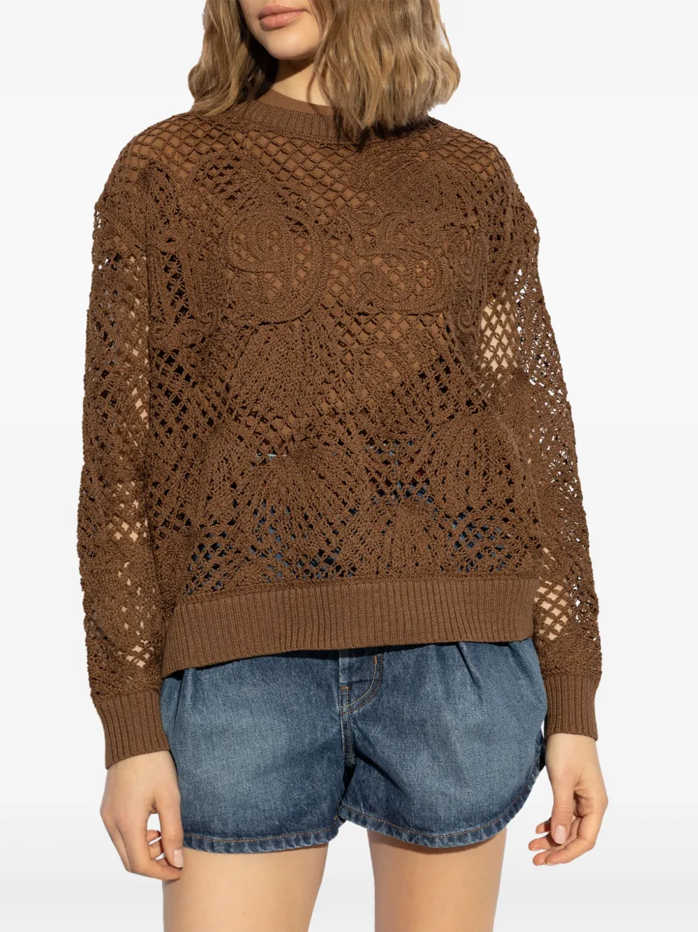 Max Mara Opengebreide trui Bruin
