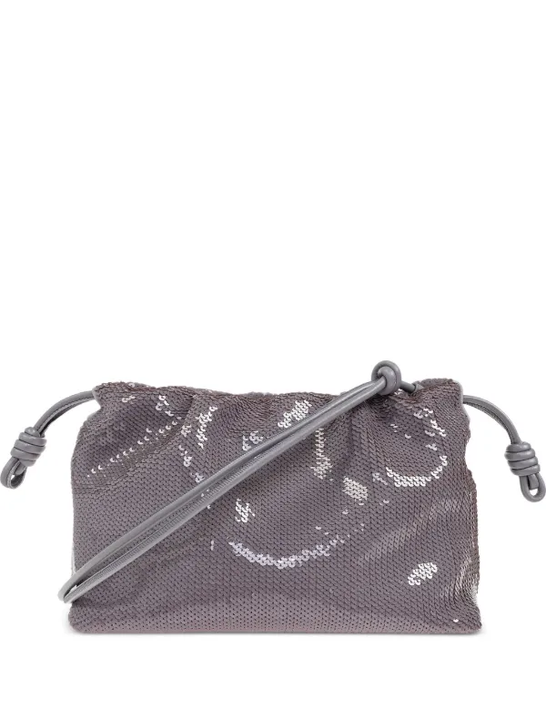 Loewe Sequin-embellished Shoulder Bag in Grey