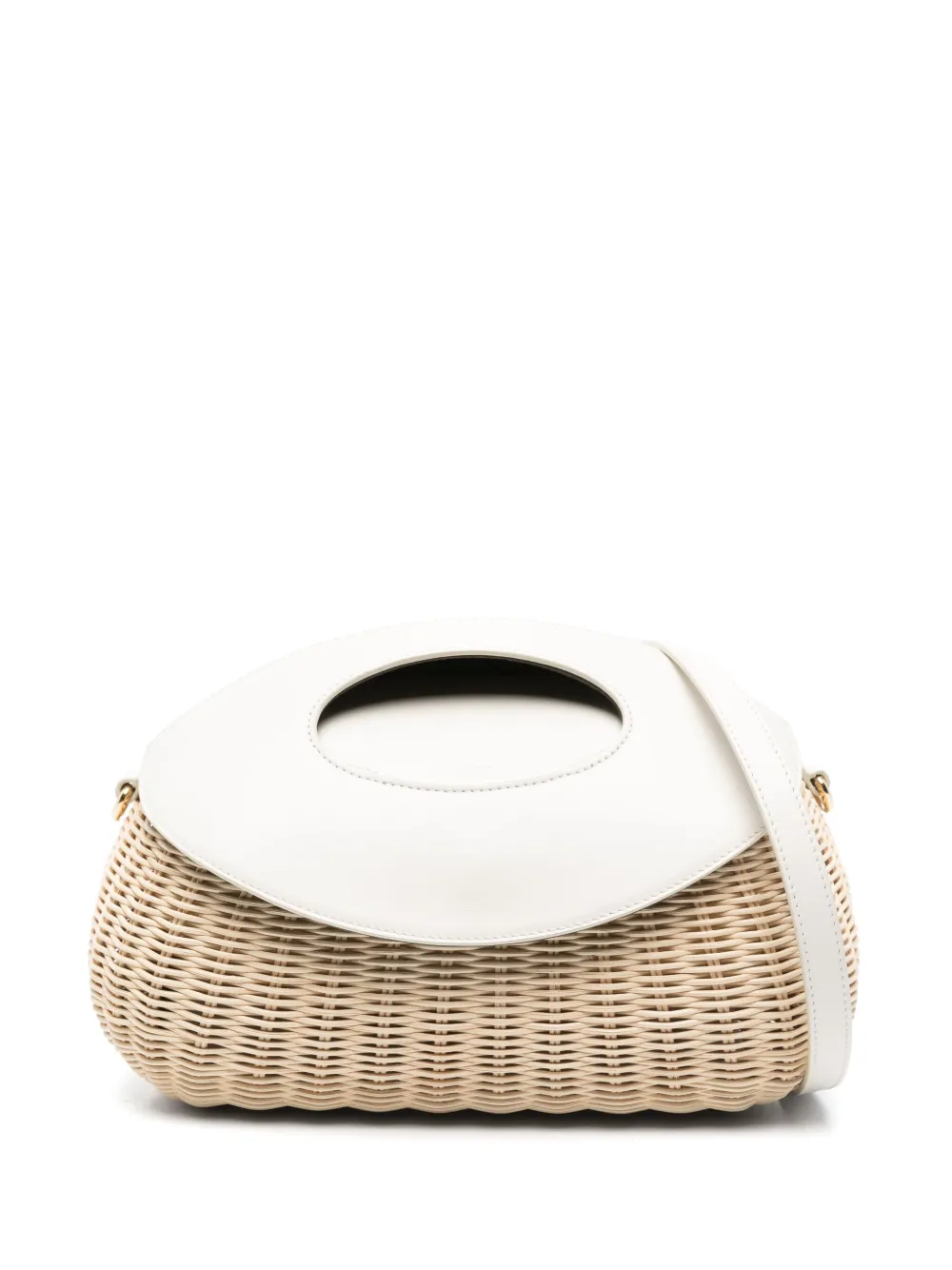 Midollino clutch bag