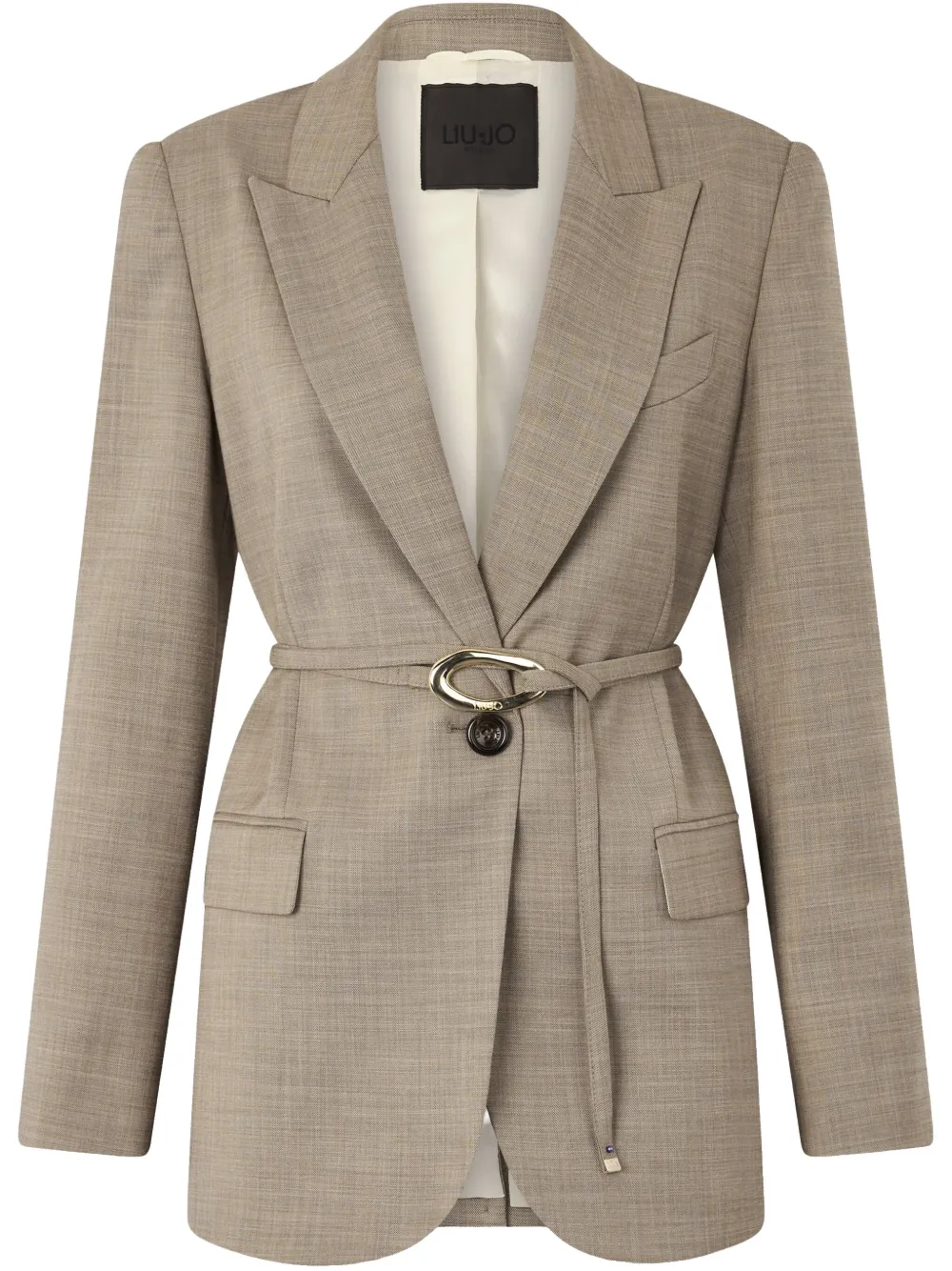 LIU JO Blazer met ceintuur Beige