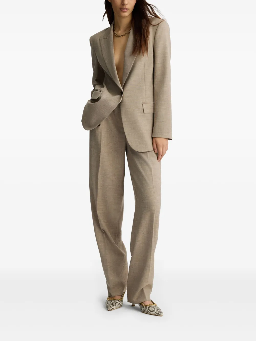 LIU JO belted blazer - Beige