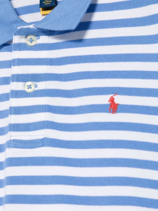 POLO RALPH LAUREN KIDS ストライプ ポロシャツ | ブルー | FARFETCH JP