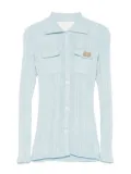 Miss Blumarine ribbed-knit shirt - Blue