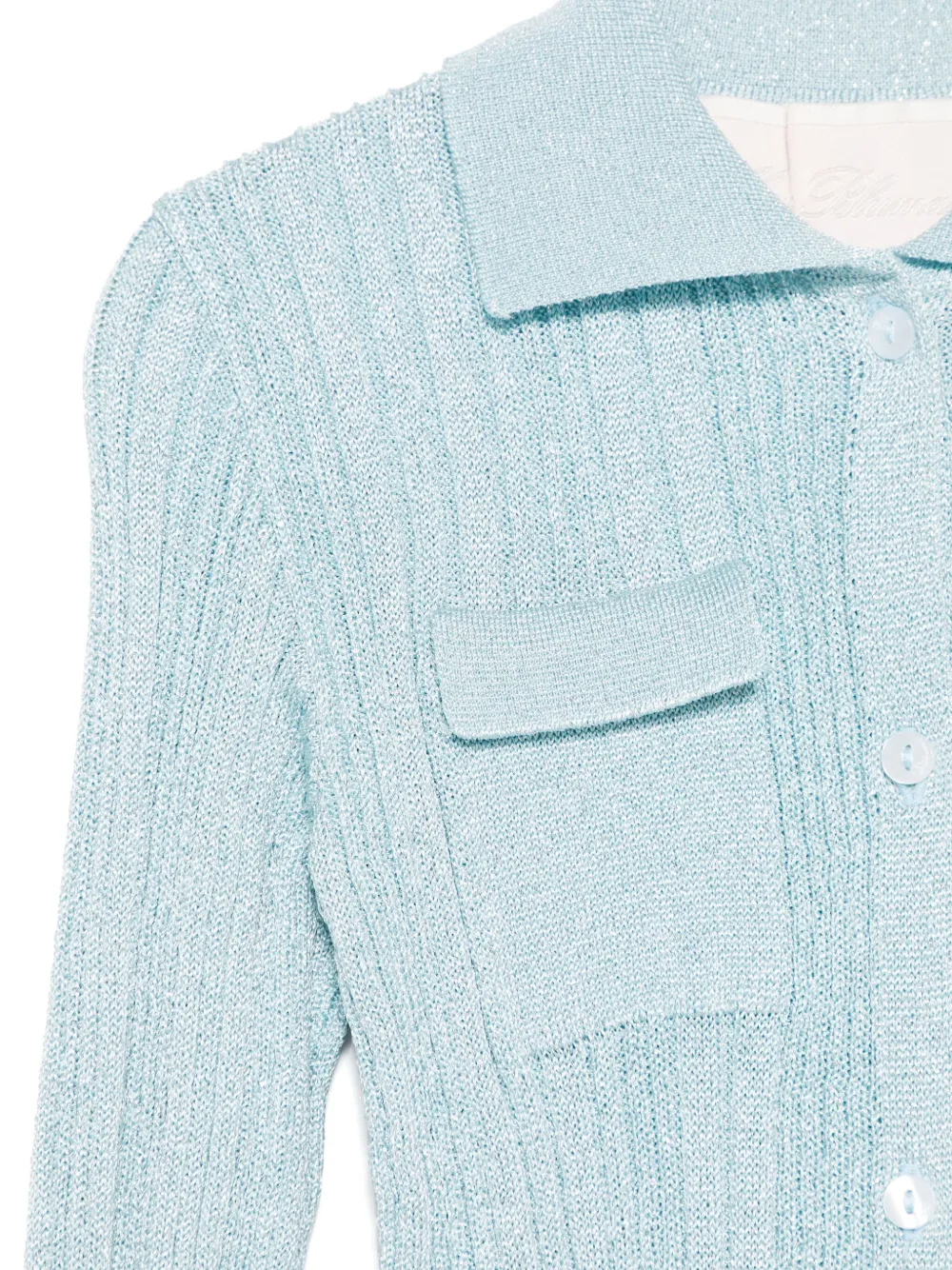 Miss Blumarine Ribgebreid shirt Blauw
