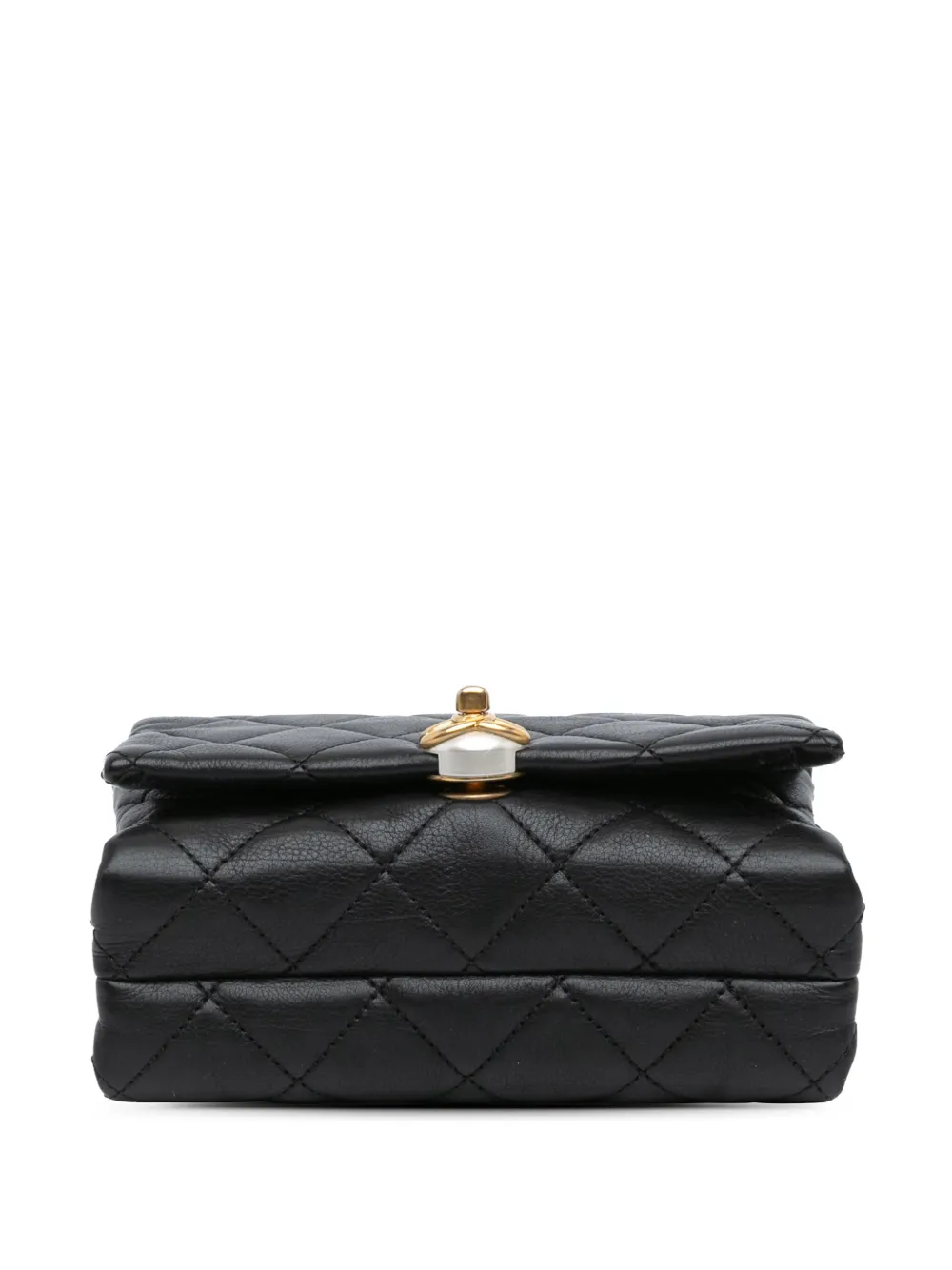 2019 Quilted Calfskin Pearl Cc Accordion Flap Crossbody Bag