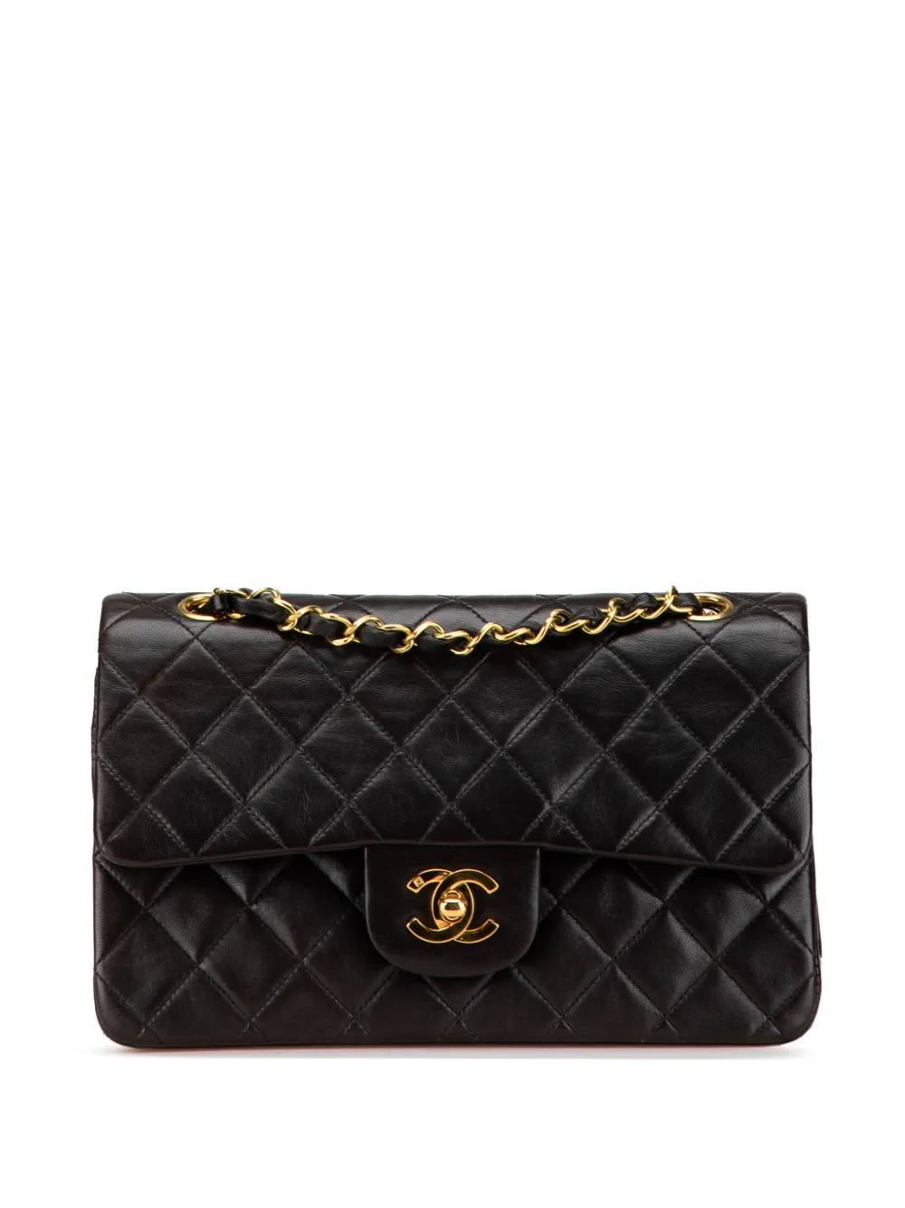 CHANEL Pre-Owned 1994-1996 スモール クラシック ラムスキン ダブルフラップ ショルダーバッグ - ブラック CHANEL Pre-Owned 1994-1996 スモール クラシック ラムスキン ダブルフラップ ショルダーバッグ - ブラック