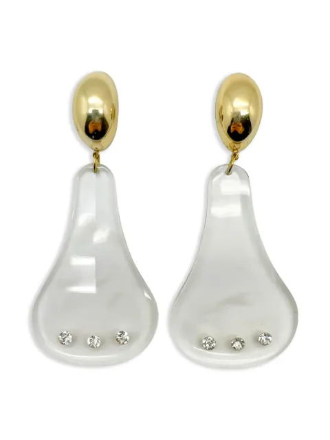 Jennifer Gibson Jewellery aretes de clip Space Age 1970 de archivo