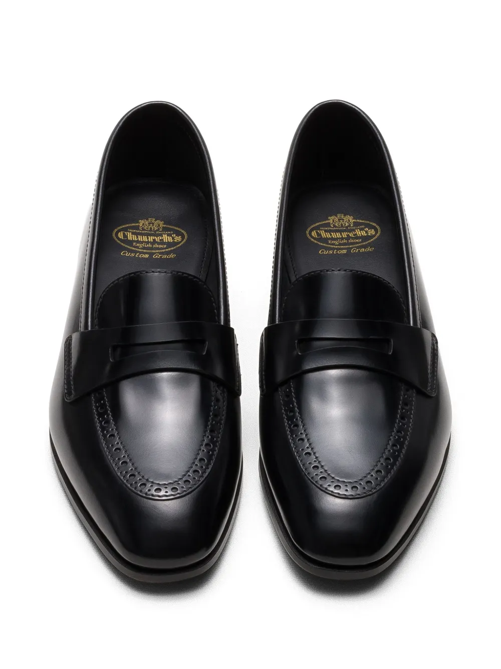 Church's polished-finish leather loafers - Zwart