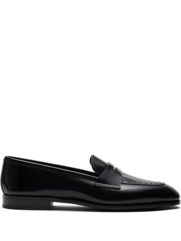 Church's Polished-finish Leather Loafers in Black