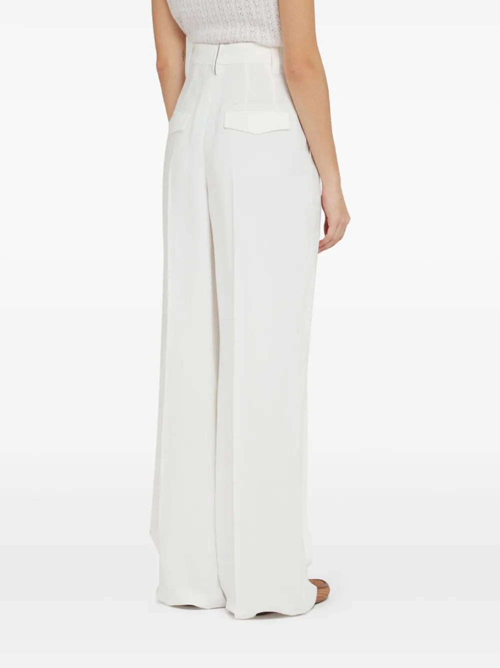 Brunello Cucinelli Pantalon met gesmockt detail Wit