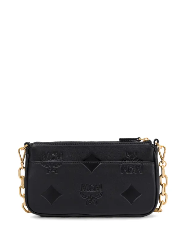 MCM logo-debossed Shoulder Bag | Black | FARFETCH