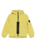 C.P. Company Kids logo-patch hooded jacket - Green