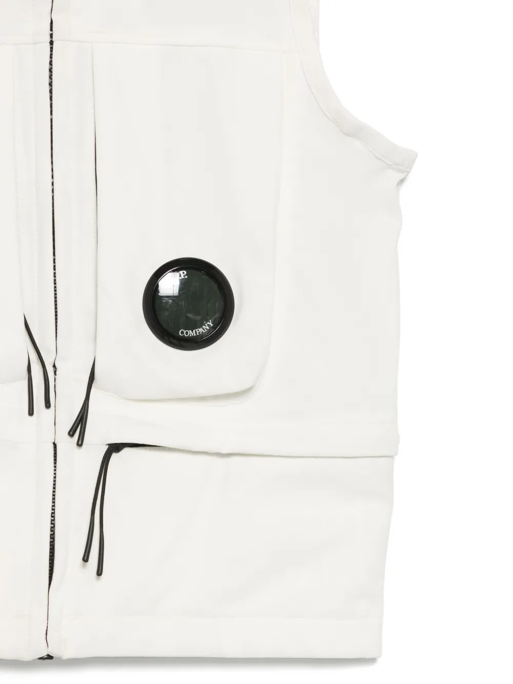 C.p. Company Sleeveless Hooded Jacket In White