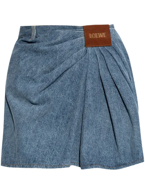 LOEWE drap-detailing mini skirt 