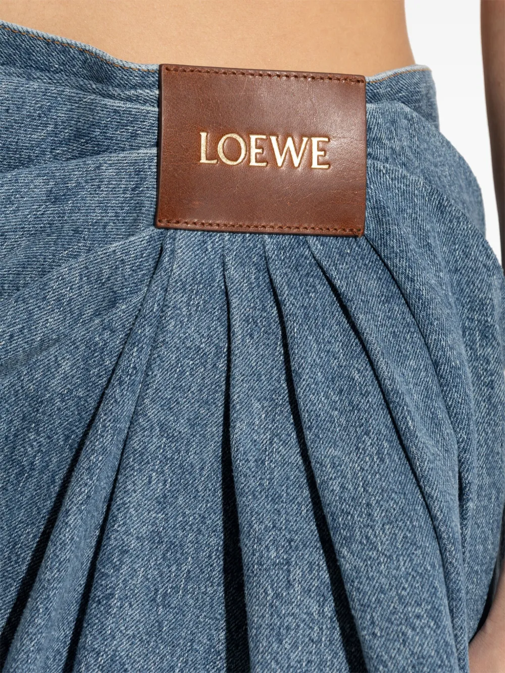 LOEWE Mini-rok met gedrapeerd detail Blauw