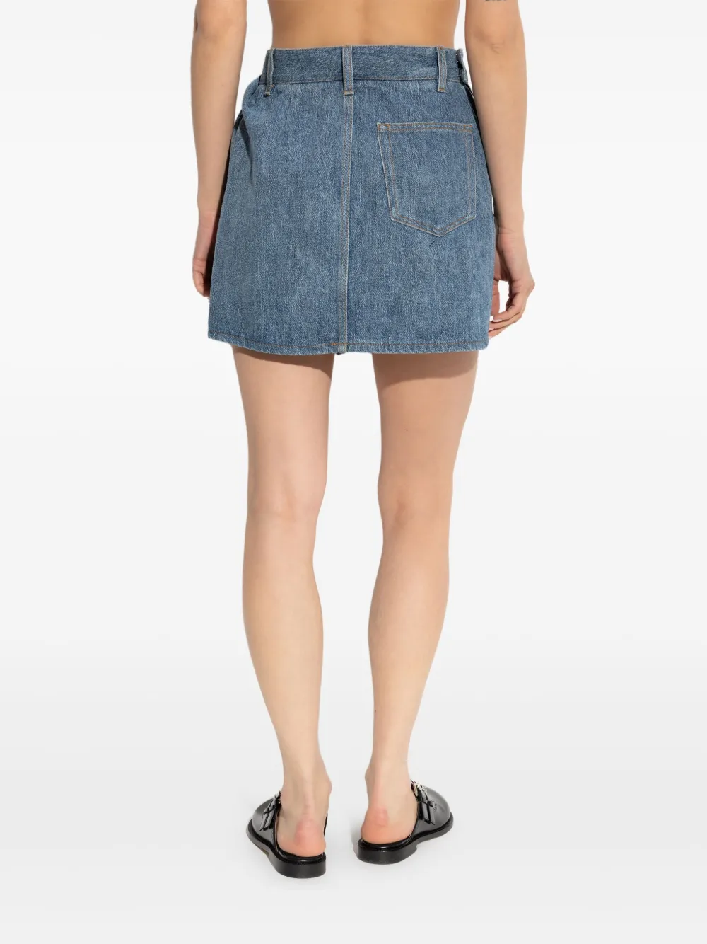 LOEWE Mini-rok met gedrapeerd detail Blauw