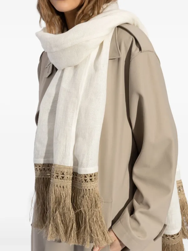 Max Mara Grammo Scarf | White | FARFETCH RO