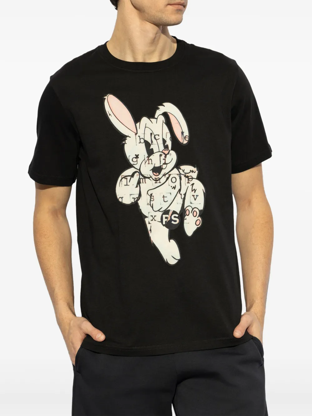 PS Paul Smith T-shirt met Bunny-print Zwart
