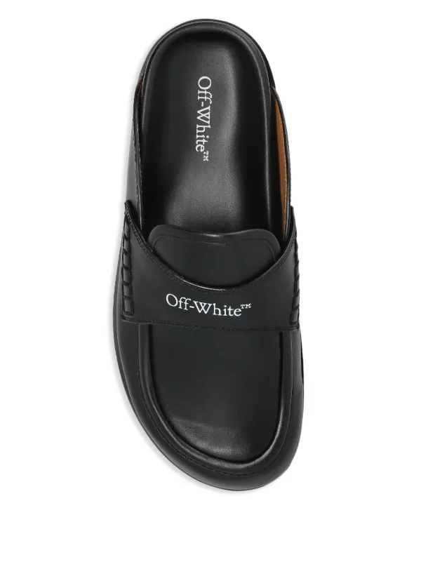Off-White レザーローファー | ブラック | FARFETCH JP
