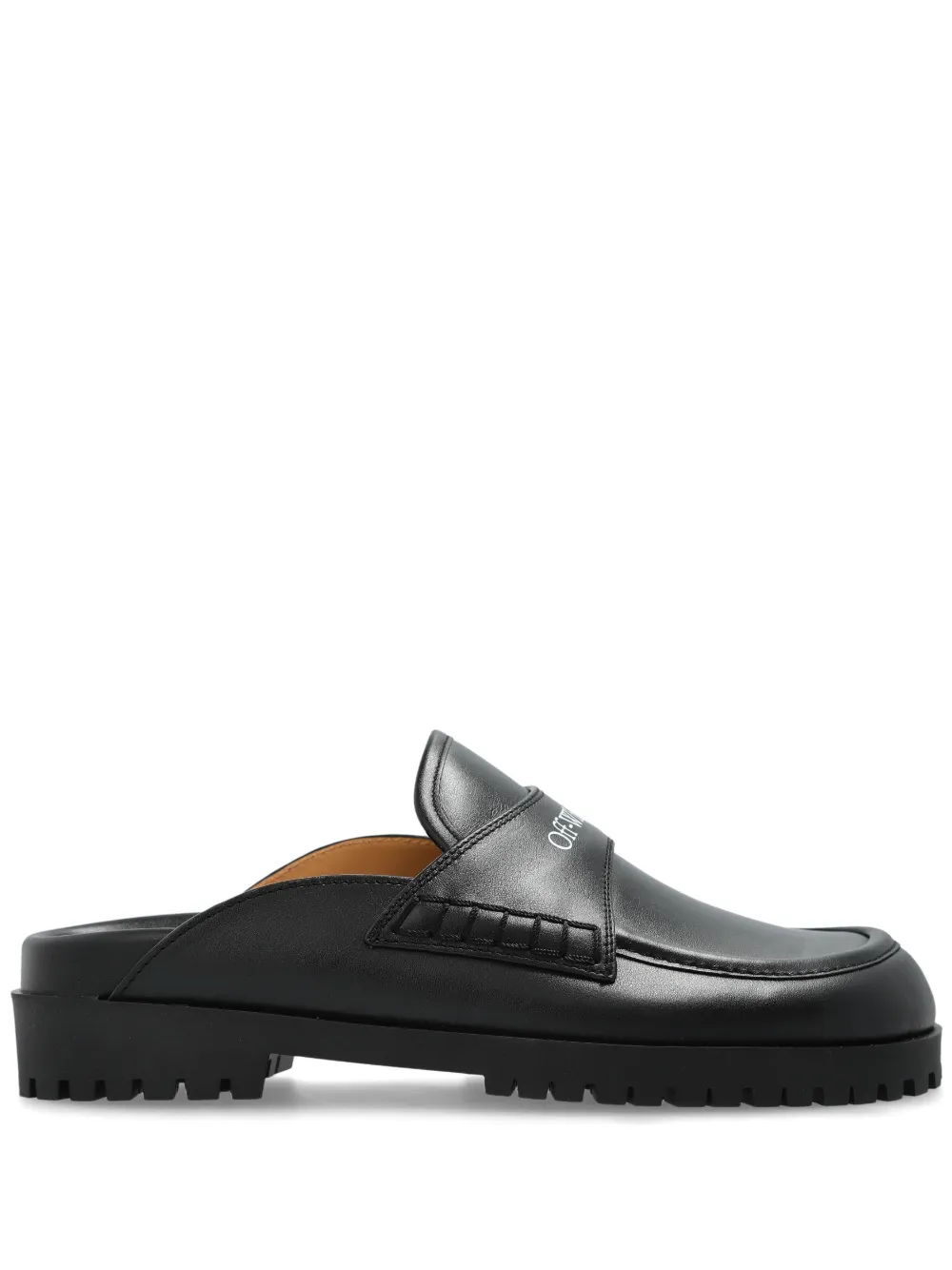 Off-White leather loafers Black