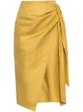 Max Mara draped midi skirt - Yellow