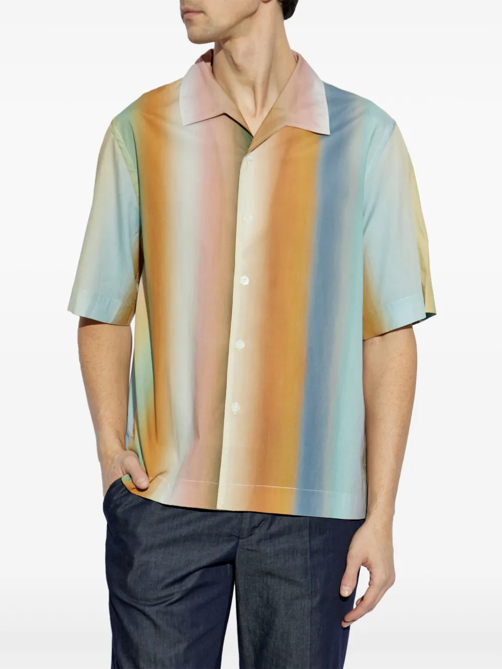 Paul Smith Overhemd met korte mouwen Beige