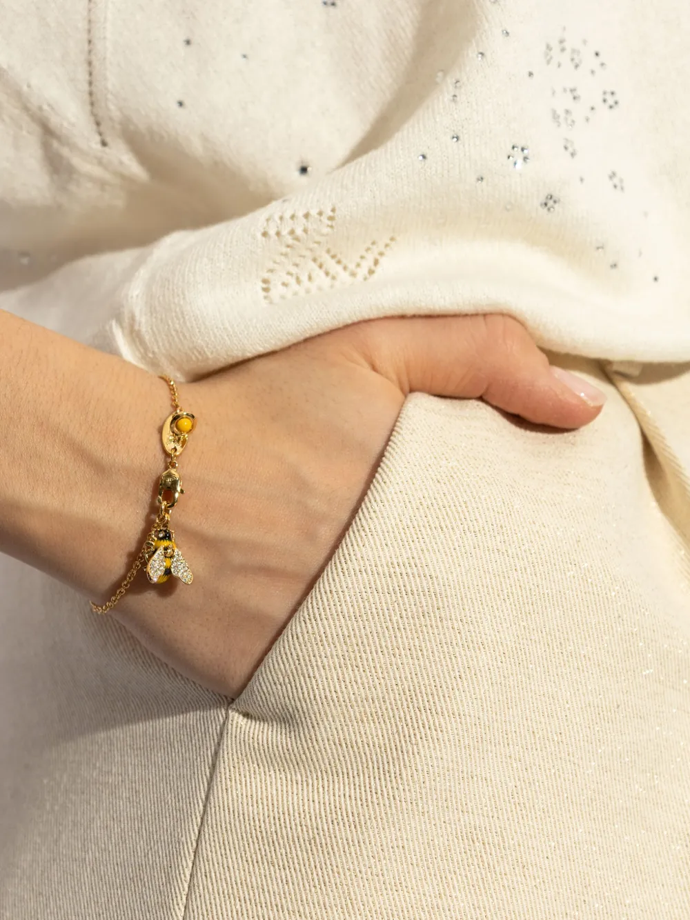 Vivienne Westwood brass bracelet - Goud