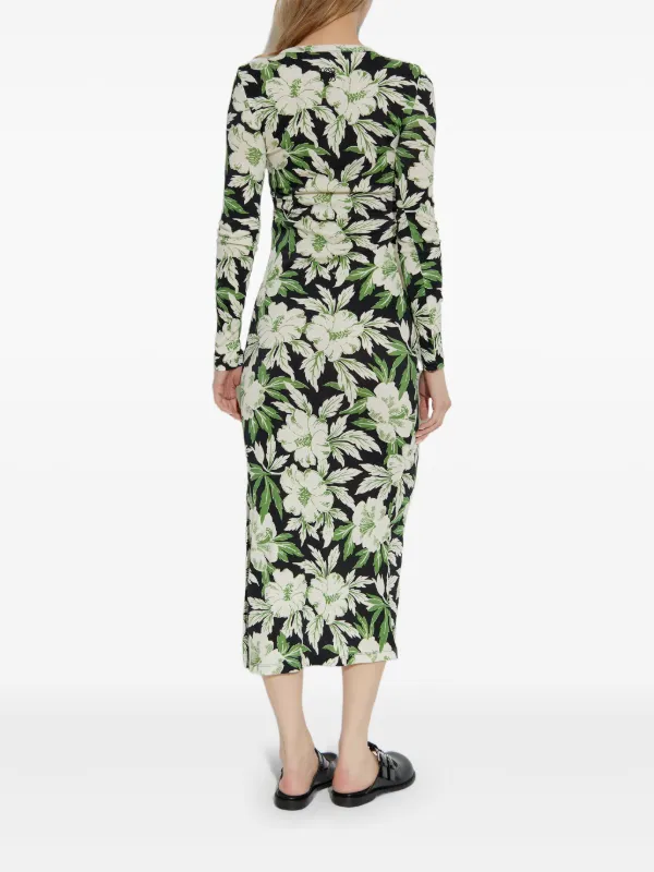 ワンピースその他 Loewe Silk-blend dress with floral digital print Loewe Silk-blend dress with floral digital print | TheDoubleF