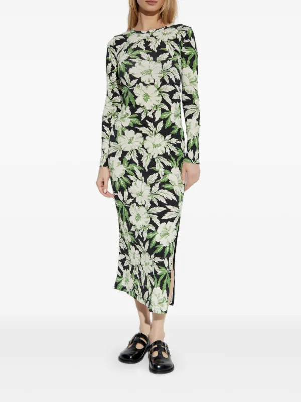 ワンピース Loewe Printed Silk Dress Loewe Silk Long Dress Light Beige with Side Slit – LOZURI®