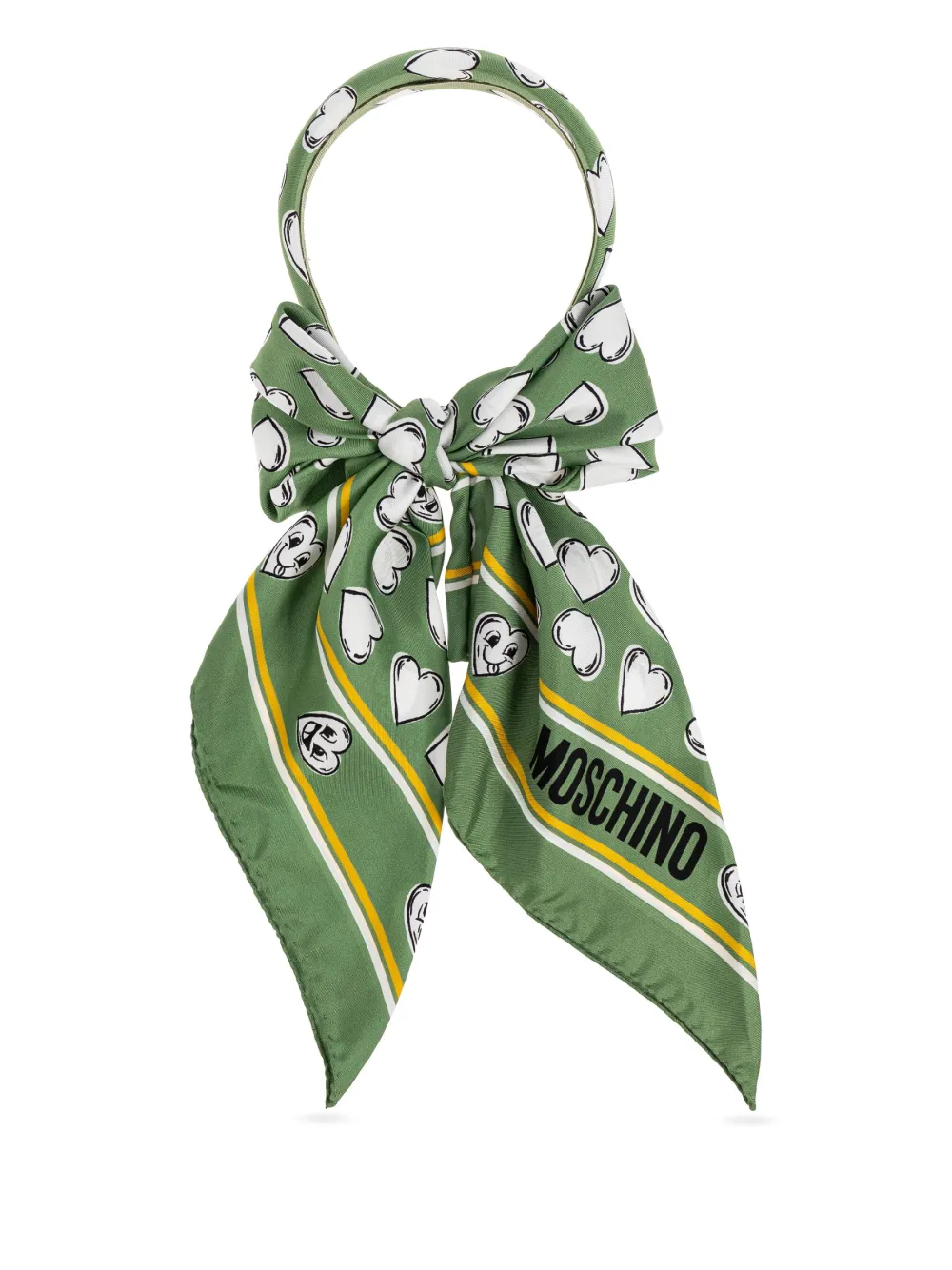 Moschino scarf headband Groen