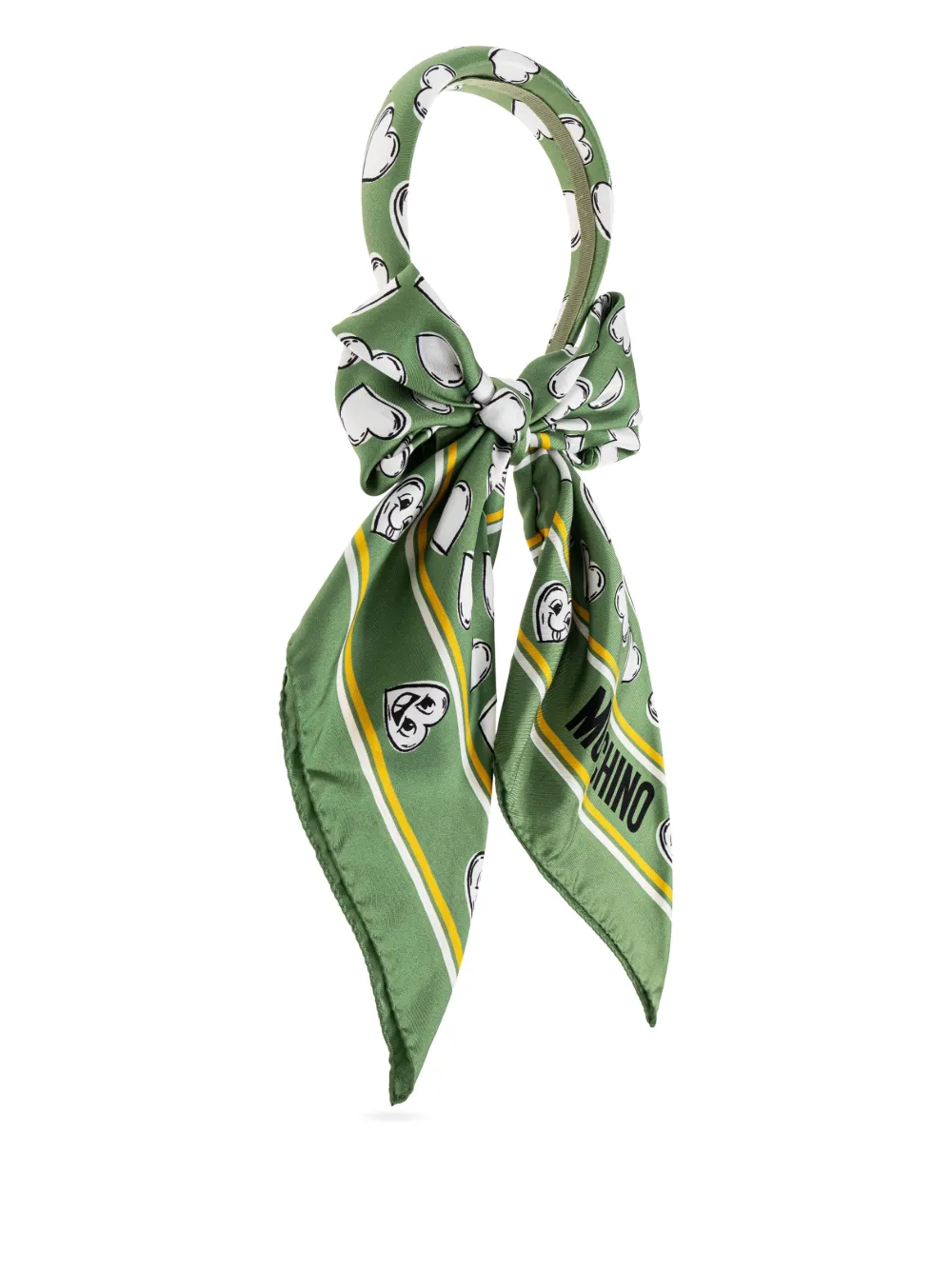 Moschino scarf headband - Groen