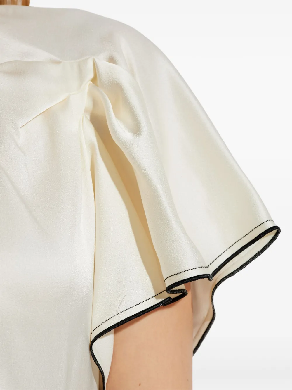 Shop Victoria Beckham Draped Dress In White