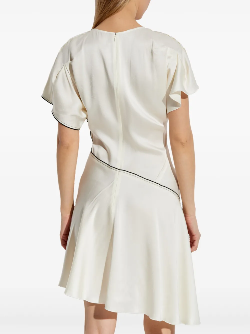 Shop Victoria Beckham Draped Dress In White