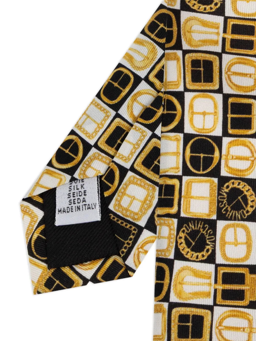 Moschino silk tie - Geel