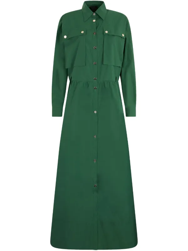 LIU JO button-front Utility Dress | Green | FARFETCH
