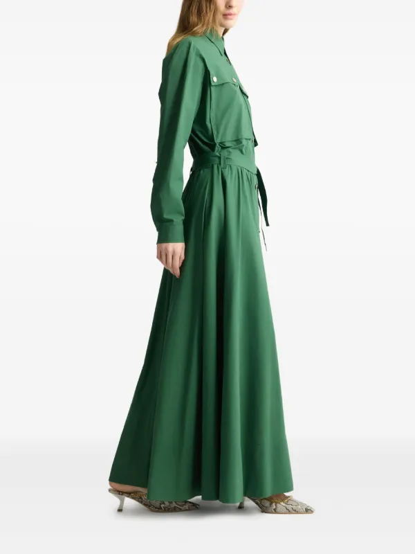 LIU JO button-front Utility Dress | Green | FARFETCH