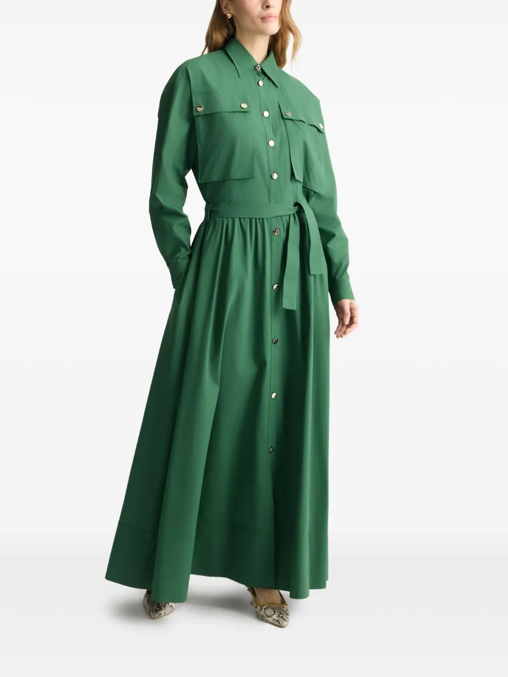 LIU •JO BUTTON-FRONT UTILITY DRESS