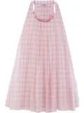 LOEWE checked midi dress - Pink