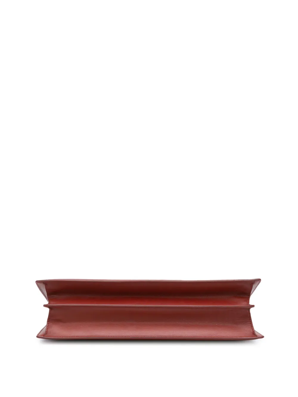 Pre-owned Celine 2017 Medium Calfskin Clasp Handbag In Red