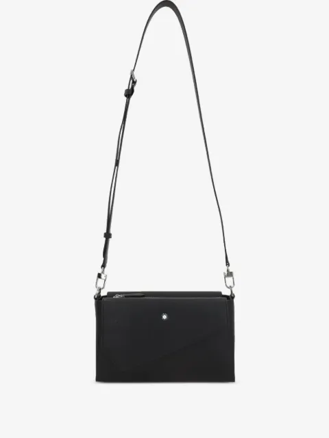 Montblanc mochila tipo mensajero con placa del logo