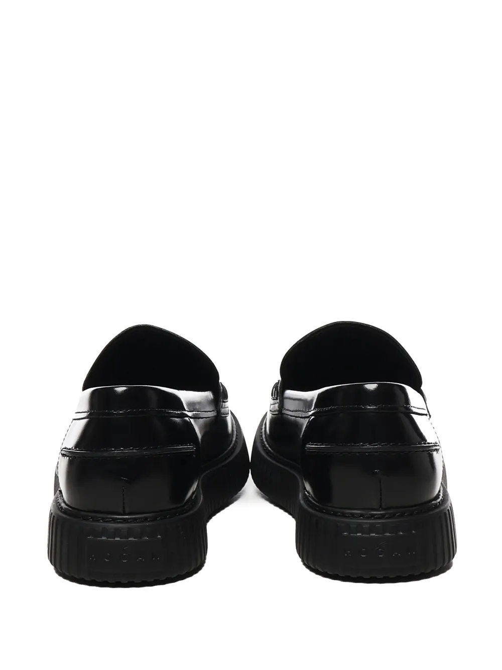 Hogan leather loafers Black