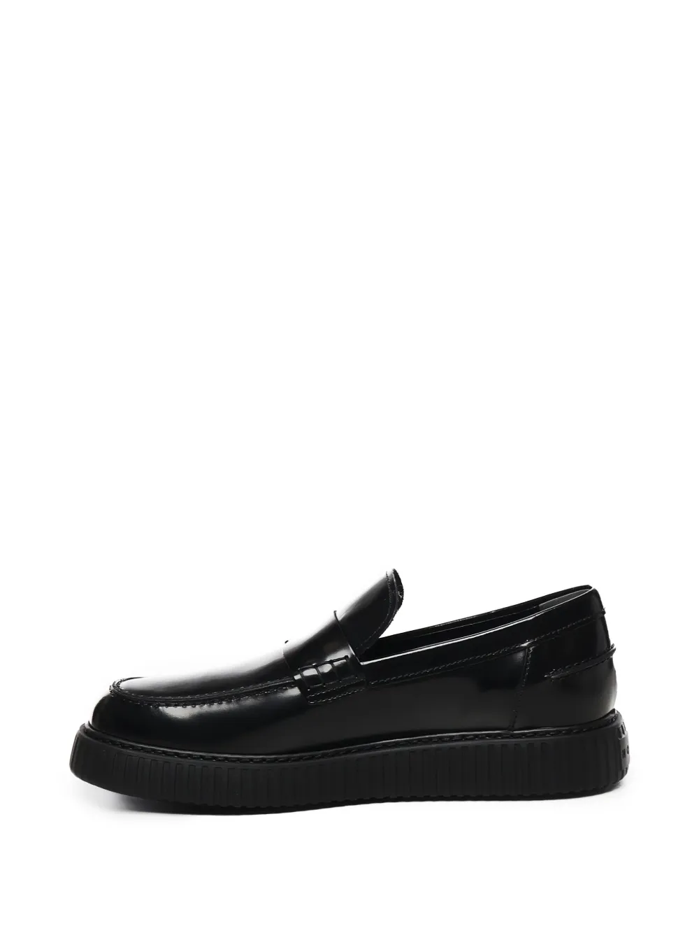 Hogan leather loafers Black