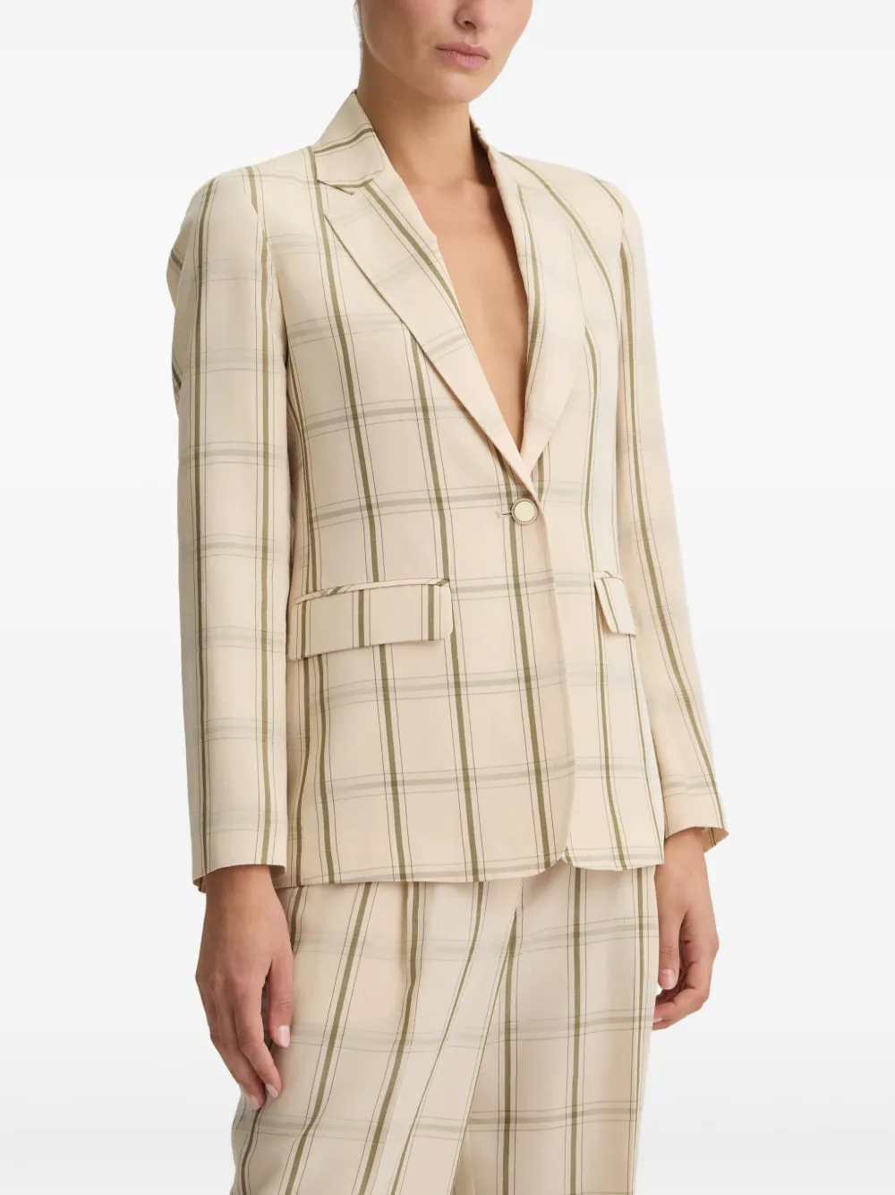 LIU •JO CHECKED BLAZER