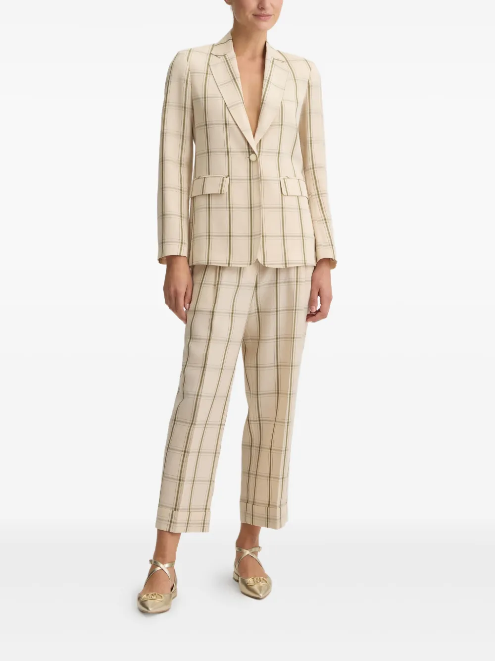 LIU •JO CHECKED TROUSERS
