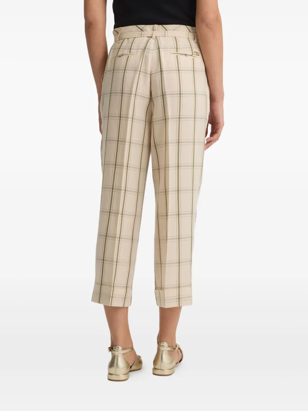 LIU •JO CHECKED TROUSERS