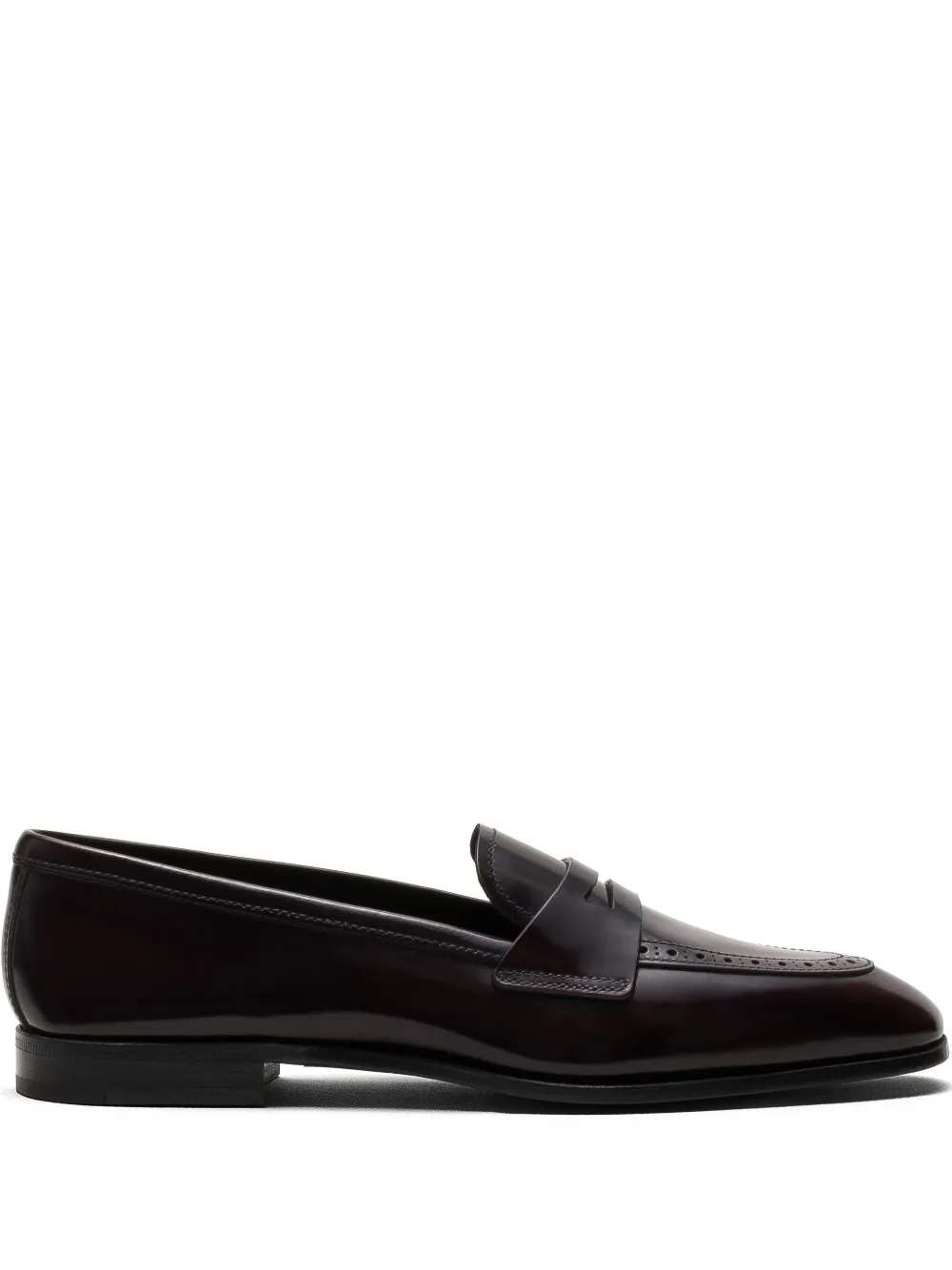 Church's polished-finish leather loafers Red