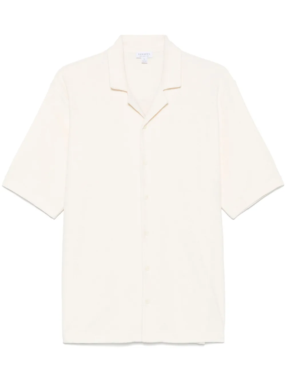 towelling camp-collar shirt